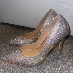 Steve Madden Altisha Rhinestone Heels, Women Size 8